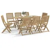Image de vidaXL Chaises de jardin pliantes lot de 8 48,5x57x90 cm bois d'acacia, chaise de jardin en bois, chaise pliable, meuble 3214233