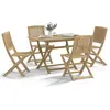 Image de vidaXL Ensemble à manger de jardin 5 pcs Bois d'acacia solide, ensemble de salle à manger d'extérieur, meuble de salle à 3214236