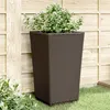 Image de vidaXL Jardinières 2 pcs marron 32,5x32,5x57 cm polypropylène367850