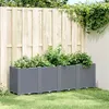 Image de vidaXL Jardinière, Pot de Fleurs, Bac à Fleurs, Pot à Plantes, Boîte à Fleurs Jardin Terrasse Patio Extérieur, Bleu Gris 367856