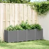 Image de vidaXL Jardinière gris clair 160x40x53 cm polypropylène367857