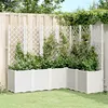 Image de vidaXL Plantenbak met latwerk 160x120x140 cm polypropeen wit367879
