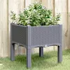 Image de vidaXL Jardinière avec pieds bleu gris 40x40x42 cm PP367886