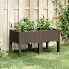 Image de vidaXL Jardinière avec Pieds, Lit Surélevé, Bac à Fleurs, Pot de Plantes Jardin Patio Terrasse Arrière-cour Extérieur, 367895