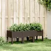 Image de Jardinière avec pieds marron 120x40x42 cm PP