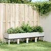 Image de Jardinière avec pieds blanc 160x40x42 cm PP