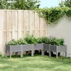 Image de Jardinière avec pieds gris clair 160x120x42 cm PP