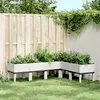 Image de Jardinière avec pieds blanc 160x120x42 cm PP