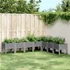 Image de Jardinière avec pieds gris clair 200x160x42 cm PP