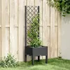 Image de vidaXL Jardinière avec Treillis, Lit Surélevé de Jardin, Pot de Fleurs, Bac à Plantes, Boîte de Plantation Patio Terrasse 367918