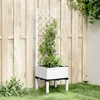 Image de vidaXL Plantenbak met latwerk 40x40x142 cm polypropeen wit367919
