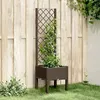Image de vidaXL Jardinière avec Treillis, Lit Surélevé de Jardin, Pot de Fleurs, Bac à Plantes, Boîte de Plantation Patio Terrasse 367920