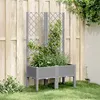 Image de vidaXL Jardinière avec Treillis, Lit Surélevé de Jardin, Pot de Fleurs, Bac à Plantes, Boîte de Plantation Patio Terrasse 367922