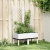 Image de vidaXL Plantenbak met latwerk 80x40x142 cm polypropeen wit367924