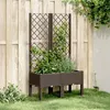 Image de vidaXL Plantenbak met latwerk 80x40x142 cm polypropeen bruin367925
