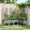 Image de vidaXL Plantenbak met latwerk 160x120x142 cm polypropeen lichtgrijs367937