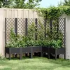 Image de vidaXL Jardinière avec Treillis, Lit Surélevé, Bac à Fleurs, Pot de Plantes, Boîte à Fleurs Jardin Patio Terrasse Extérieur, 367938
