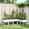Image de vidaXL Plantenbak met latwerk 160x120x142 cm polypropeen wit367939
