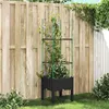Image de vidaXL Jardinière avec Treillis, Lit Surélevé, Bac à Fleurs, Pot de Plantes, Boîte à Fleurs Jardin Patio Terrasse Extérieur, 367948