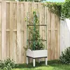 Image de vidaXL Plantenbak met latwerk 40x40x142,5 cm polypropeen wit367949