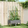 Image de vidaXL Jardinière avec Treillis, Lit Surélevé, Bac à Fleurs, Pot de Plantes, Boîte à Fleurs Jardin Patio Terrasse Extérieur, 367952