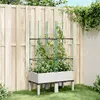 Image de vidaXL Jardinière avec Treillis, Lit Surélevé, Bac à Fleurs, Pot de Plantes, Boîte à Fleurs Jardin Patio Terrasse Extérieur, 367954