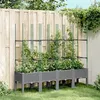 Image de vidaXL Jardinière avec Treillis, Lit Surélevé, Bac à Fleurs, Pot de Plantes, Boîte à Fleurs Jardin Patio Terrasse Extérieur, 367962