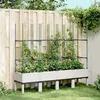 Image de vidaXL Jardinière avec Treillis, Lit Surélevé, Bac à Fleurs, Pot de Plantes, Boîte à Fleurs Jardin Patio Terrasse Extérieur, 367964