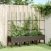 Image de vidaXL Jardinière avec Treillis, Lit Surélevé, Bac à Fleurs, Pot de Plantes, Boîte à Fleurs Jardin Patio Terrasse Extérieur, 367965