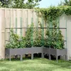 Image de vidaXL Jardinière avec Treillis, Lit Surélevé, Bac à Fleurs, Pot de Plantes, Boîte à Fleurs Jardin Patio Terrasse Extérieur, 367967