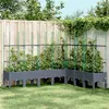 Image de vidaXL Plantenbak met latwerk 200x160x142,5 cm polypropeen grijs367971