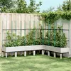 Image de vidaXL Plantenbak met latwerk 200x160x142,5 cm polypropeen wit367974