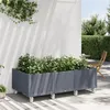 Image de vidaXL Jardinière à Roulettes, Bac à Fleurs, Pot à Plantes, Boîte à Fleurs Jardin Terrasse Patio Extérieur, Bleu Gris 150x80x54 cm PP 367978