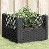 Image de vidaXL Jardinière avec piquets noir 43,5x43,5x43,5 cm PP, bac à fleurs, support de jardinière, support de fleurs, bac à 368007