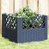 Image de vidaXL Jardinière avec Piquets, Bac à Fleurs, Pot à Plantes, Boîte à Fleurs Jardin Terrasse Patio Extérieur, Bleu Gris 368009