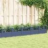Image de vidaXL Jardinière avec Piquets, Bac à Fleurs, Pot à Plantes, Boîte à Fleurs Jardin Terrasse Patio Extérieur, Bleu Gris 368029