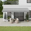 Image de vidaXL Luifel handmatig uittrekbaar en LED 600x350 cm antraciet en wit3215821