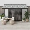 Image de vidaXL Luifel uittrekbaar 4x3 m stof en aluminium antraciet en wit3216130