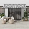 Image de vidaXL Luifel uittrekbaar 4,5x3 m stof en aluminium antraciet en wit3216131