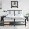 Image de vidaXL Tables de chevet 2 pcs noir 34,5x39x44 cm acier, table de chevet, meuble de chambre, table de nuit, armoire, table 841620