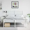 Image de vidaXL Tables de chevet 2 pcs blanc 34,5x39x44 cm acier, armoire, meubles de chambre, support téléphonique, armoire 841630