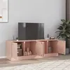 Image de vidaXL Meubles TV 2 pcs rose 67x39x44 cm acier, banc TV, meuble télé, meuble multimédia, buffet TV, meuble hifi, centre de 841634