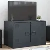 Image de vidaXL Meuble TV anthracite 67x39x44 cm acier, banc TV, meuble télé, meuble multimédia, buffet TV, meuble hifi, centre de 841635