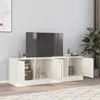 Image de vidaXL Meubles TV 2 pcs blanc 67x39x44 cm acier, banc TV, meuble télé, meuble multimédia, buffet TV, meuble hifi, centre de 841642