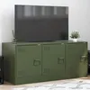 Image de vidaXL Meuble TV vert olive 99x39x44 cm acier, banc TV, meuble télé, meuble multimédia, buffet TV, meuble hifi, centre de 841647