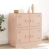 Image de vidaXL Buffet rose 67x39x73 cm acier, armoire, armoire latérale, armoire de rangement, armoires, placard, buffet haut, 841650