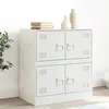 Image de vidaXL Buffet blanc 67x39x73 cm acier, armoire, armoire latérale, armoire de rangement, armoires, placard, buffet haut, 841654