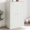 Image de vidaXL Buffet blanc 67x39x107 cm acier, armoire, armoire latérale, armoire de rangement, armoires, placard, buffet haut, 841666