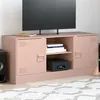 Image de vidaXL Meuble TV rose 99x39x44 cm acier, banc TV, meuble télé, meuble multimédia, buffet TV, meuble hifi, centre de 841686