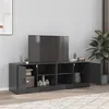 Image de vidaXL Meubles TV 2 pcs noir 67x39x44 cm acier, banc TV, meuble télé, meuble multimédia, buffet TV, meuble hifi, centre de 841692